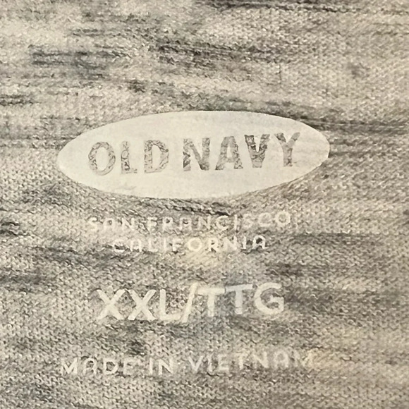 Old Navy Tee JETSET XXL 2X Plus Sz Grey Short Sleeve Scoop Neck Graphic Tee - Picture 4 of 5